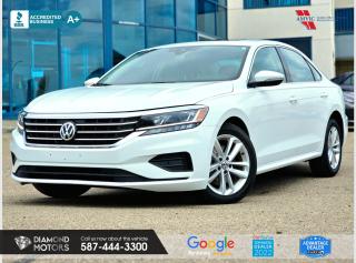 2.0L 4-CYLINDER ENGINE, LEATHER, ADAPTIVE CRUISE CONTROL, NAVIGATION, APPLE CARPLAY/ANDROID AUTO, PUSH START. REMOTE STARTER, HEATED SEATS, BACKUP CAMERA, CRUISE CONTROL, BLUETOOTH AUDIO, AND MUCH MORE!! <br/> <br/>  <br/> Just Arrived 2020 Volkswagen Passat Highline 2.0T White has 83,835 KM on it. 2L 4 Cylinder Engine engine, Front-Wheel Drive, Automatic transmission, 5 Seater passengers, on special price for . <br/> <br/>  <br/> Book your appointment today for Test Drive. We offer contactless Test drives & Virtual Walkarounds. Stock Number: 24159 <br/> <br/>  <br/> Diamond Motors has built a reputation for serving you, our customers. Being honest and selling quality pre-owned vehicles at competitive & affordable prices. Whenever you deal with us, you know you get to deal and speak directly with the owners. This means unique personalized customer service to meet all your needs. No high-pressure sales tactics, only upfront advice. <br/> <br/>  <br/> Why choose us? <br/>  <br/> Certified Pre-Owned Vehicles <br/> Family Owned & Operated <br/> Finance Available <br/> Extended Warranty <br/> Vehicles Priced to Sell <br/> No Pressure Environment <br/> Inspection & Carfax Report <br/> Professionally Detailed Vehicles <br/> Full Disclosure Guaranteed <br/> AMVIC Licensed <br/> BBB Accredited Business <br/> CarGurus Top-rated Dealer 2022 <br/> <br/>  <br/> Phone to schedule an appointment @ 587-444-3300 or simply browse our inventory online www.diamondmotors.ca or come and see us at our location at <br/> 3403 93 street NW, Edmonton, T6E 6A4 <br/> <br/>  <br/> To view the rest of our inventory: <br/> www.diamondmotors.ca/inventory <br/> <br/>  <br/> All vehicle features must be confirmed by the buyer before purchase to confirm accuracy. All vehicles have an inspection work order and accompanying Mechanical fitness assessment. All vehicles will also have a Carproof report to confirm vehicle history, accident history, salvage or stolen status, and jurisdiction report. <br/>