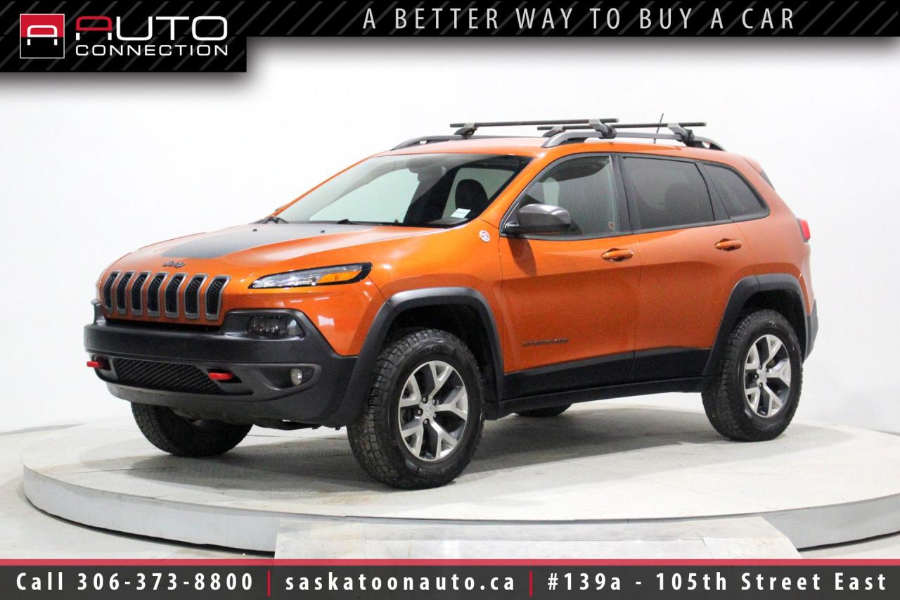 Used 2015 Jeep Cherokee Trailhawk - 4x4 - COLD WEATHER PKG - ACCIDENT FREE - REMOTE START - REARVIEW CAM - LOCAL VEHICLE for sale in Saskatoon, SK