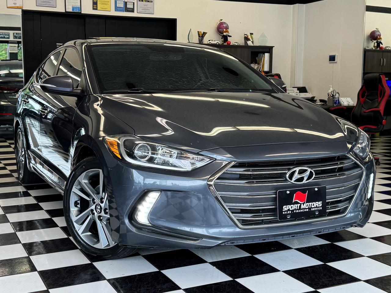 2017 Hyundai Elantra LIMITED+GPS+Sunroof+HeatedLeather+Camera+BlindSpot Photo16