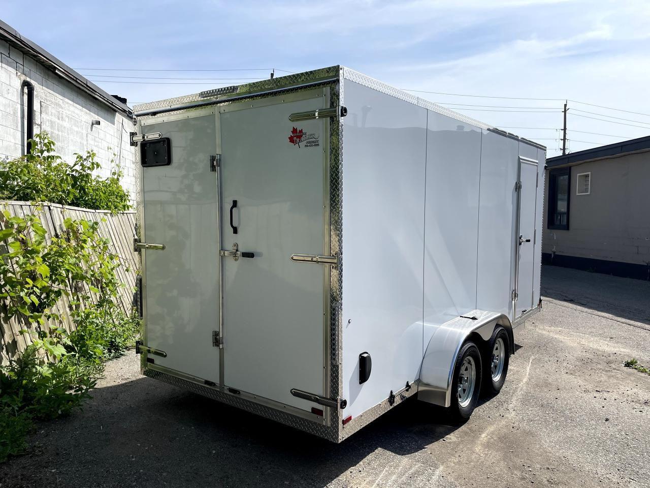 2024 Canadian Trailer Company 7x14 V Nose Cargo Trailer Aluminum Tandem Axle