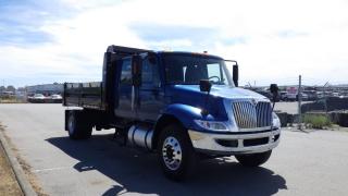 2012 International DuraStar 4300 Dump Truck Crew Cab Diesel, 6.3L V8 DIESEL engine, 4 door, automatic, 4X2, AM/FM radio, CD player, power door locks, power windows, power mirrors, folding sides of dump box, blue exterior, black interior, cloth.  Box size: 12 feet long by 8 feet 6 inches wide by 2 feet tall.  Engine hours:  6884 Certificate and Decal Valid to June 2025 $48,710.00 plus $375 processing fee, $49,085.00 total payment obligation before taxes.  Listing report, warranty, contract commitment cancellation fee, financing available on approved credit (some limitations and exceptions may apply). All above specifications and information is considered to be accurate but is not guaranteed and no opinion or advice is given as to whether this item should be purchased. We do not allow test drives due to theft, fraud and acts of vandalism. Instead we provide the following benefits: Complimentary Warranty (with options to extend), Limited Money Back Satisfaction Guarantee on Fully Completed Contracts, Contract Commitment Cancellation, and an Open-Ended Sell-Back Option. Ask seller for details or call 604-522-REPO(7376) to confirm listing availability.