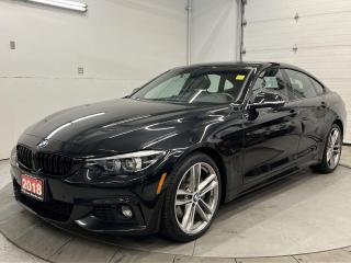 ONLY 66,000 KMS!! ALL-WHEEL DRIVE 440I GRAN COUPE W/ 320HP V6, PREMIUM PACKAGE AND M SPORT PACKAGE! Sunroof, leather, heated front & rear seats, heated steering, navigation, backup camera w/ front & rear park sensors, 19-inch M alloys, power seats w/ driver memory, dual-zone climate control, rain-sensing wipers, power liftgate, automatic headlights, auto-dimming rearview mirror, paddle shifters, leather-wrapped M Sport steering wheel, full power group incl. power folding mirrors, keyless entry w/ push start, drive mode selector, Bluetooth and Sirius XM!