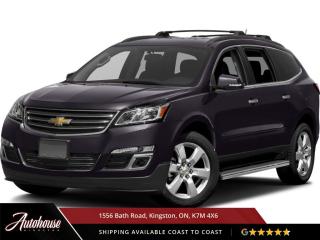 The 2016 Chevrolet Traverse 1LT is packed with 7-passenger seating with second-row captains chairs and third-row split-folding bench seat, Chevrolet MyLink® with 6.5-inch color touchscreen display, Rearview camera, Blind Spot Monitoring, Remote keyless entry, remote start system, and cruise control and so much more!  This vehicle also comes with a clean CARFAX.

<p>**PLEASE CALL TO BOOK YOUR TEST DRIVE! THIS WILL ALLOW US TO HAVE THE VEHICLE READY BEFORE YOU ARRIVE. THANK YOU!**</p>

<p>The above advertised price and payment quote are applicable to finance purchases. <strong>Cash pricing is an additional $699. </strong> We have done this in an effort to keep our advertised pricing competitive to the market. Please consult your sales professional for further details and an explanation of costs. <p>

<p>WE FINANCE!! Click through to AUTOHOUSEKINGSTON.CA for a quick and secure credit application!<p><strong>

<p><strong>All of our vehicles are ready to go! Each vehicle receives a multi-point safety inspection, oil change and emissions test (if needed). Our vehicles are thoroughly cleaned inside and out.<p>

<p>Autohouse Kingston is a locally-owned family business that has served Kingston and the surrounding area for more than 30 years. We operate with transparency and provide family-like service to all our clients. At Autohouse Kingston we work with more than 20 lenders to offer you the best possible financing options. Please ask how you can add a warranty and vehicle accessories to your monthly payment.</p>

<p>We are located at 1556 Bath Rd, just east of Gardiners Rd, in Kingston. Come in for a test drive and speak to our sales staff, who will look after all your automotive needs with a friendly, low-pressure approach. Get approved and drive away in your new ride today!</p>

<p>Our office number is 613-634-3262 and our website is www.autohousekingston.ca. If you have questions after hours or on weekends, feel free to text Kyle at 613-985-5953. Autohouse Kingston  It just makes sense!</p>

<p>Office - 613-634-3262</p>

<p>Kyle Hollett (Sales) - Extension 104 - Cell - 613-985-5953; kyle@autohousekingston.ca</p>


<p>Brian Doyle (Sales and Finance) - Extension 106 -  Cell  613-572-2246; brian@autohousekingston.ca</p>

<p>Bradie Johnston (Director of Awesome Times) - Extension 101 - Cell - 613-331-1121; bradie@autohousekingston.ca</p>