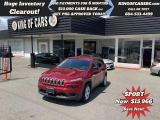 Used 2016 Jeep Cherokee Sport for sale in Langley, BC