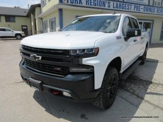 Used 2021 Chevrolet Silverado 1500 LOADED TRAIL-BOSS-LT-Z71-MODEL 5 PASSENGER 6.2L - V8.. 4X4.. CREW-CAB.. SHORTY.. LEATHER.. HEATED SEATS & WHEEL.. POWER SUNROOF.. BACK-UP CAMERA.. for sale in Bradford, ON