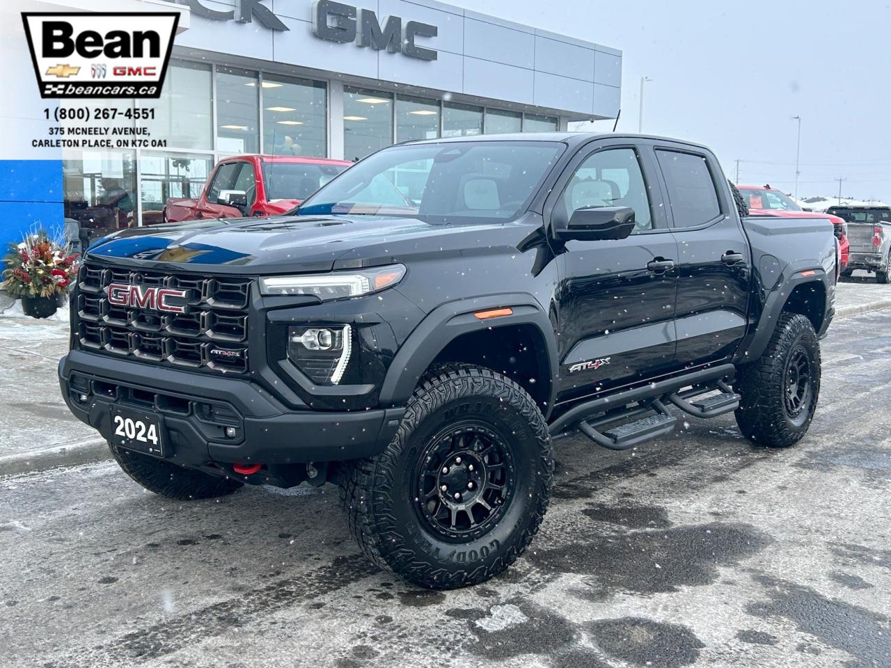 New 2024 GMC Canyon AT4X 2.7L 4 CYL WITH REMOTE START/ENTRY, HEATED SEATS, HEATED STEERING WHEEL, VENTILATED SEATS, HITCH GUIDANCE, HD SURROUND VISION for sale in Carleton Place, ON