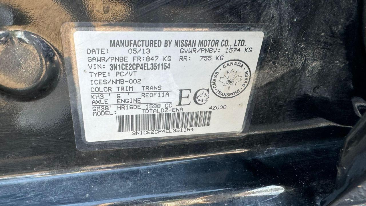 2014 Nissan Versa Note HATCH, NO ACCIDENTS, TRANSMISSION ISSUE, AS IS - Photo #16