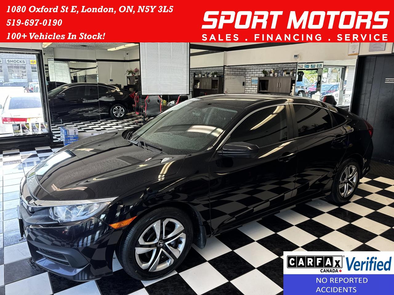 2016 Honda Civic LX+Camera+ApplePlay+New Tires+CLEAN CARFAX - Photo #1