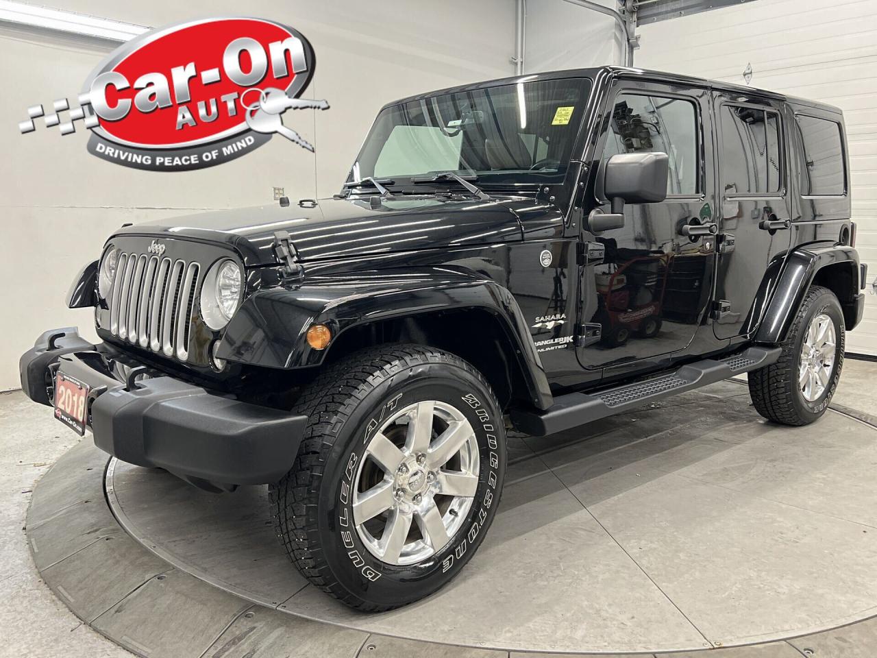 Used 2018 Jeep Wrangler JK Unlimited SAHARA V6 4x4 | LEATHER | HARD TOP | NAV |LOW KMS! for sale in Ottawa, ON