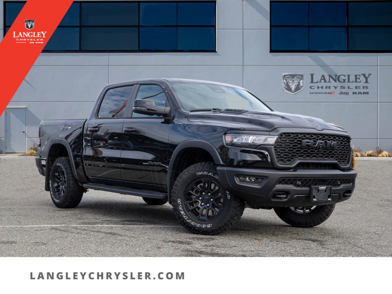 <p><strong><span style=font-family:Arial; font-size:18px;>Awaken your senses to a symphony of power, precision, and performance with our latest automotive marvel: the 2025 RAM 1500 Rebel..</span></strong></p> <p><span style=font-family:Arial; font-size:18px;>Step into a world of rugged elegance and unmatched capability with this brand new pickup.. With its sleek black exterior and matching interior, the 2025 RAM 1500 Rebel exudes confidence and sophistication.. This powerhouse is equipped with a 3.0L 6-cylinder engine and an 8-speed automatic transmission, ensuring that every journey is smooth and exhilarating..</span></p> <p><span style=font-family:Arial; font-size:18px;>Imagine cruising down the highway with adaptive cruise control, confidently tackling rough terrains with superior traction control, or simply enjoying the comfort of dual-zone automatic temperature control.. This pickup does more than just meet your expectationsit redefines them.. The meticulously crafted leather steering wheel and auto-dimming mirrors add a touch of luxury, while advanced features like the electronic stability control, front and rear anti-roll bars, and fully automatic headlights guarantee a safe and secure ride..</span></p> <p><span style=font-family:Arial; font-size:18px;>As you explore the spacious and versatile crew cab, youll appreciate the thoughtful touches like 1-touch power windows, auto high-beam headlights, and a user-friendly voice recorder.. Whether its the robust trailer hitch receiver or the split folding rear seat, every detail in the 2025 RAM 1500 Rebel is designed with your needs in mind.. Thought of the day: Great things never come from comfort zones..</span></p> <p><span style=font-family:Arial; font-size:18px;>Embrace the extraordinary with a vehicle thats built to conquer new horizons.. At Langley Chrysler, we believe that an exceptional vehicle deserves an exceptional purchasing experience.. Dont just love your car, love buying it! Come see us today and experience the unparalleled quality and performance of the 2025 RAM 1500 Rebel for yourself.</span></p>Dealer number: 5097, Doc fee: $968 Safety & Convince Warranty: $699 Finance Placement: $628

<p>*All prices are net of all manufacturer incentives and/or rebates and are subject to change by the manufacturer without notice. All prices plus applicable taxes, applicable environmental recovery charges, documentation of $599 and full tank of fuel surcharge of $76 if a full tank is chosen.<br />Other items available that are not included in the above price:<br />Tire & Rim Protection and Key fob insurance starting from $599<br />Service contracts (extended warranties) for up to 7 years and 200,000 kms starting from $599<br />Custom vehicle accessory packages, mudflaps and deflectors, tire and rim packages, lift kits, exhaust kits and tonneau covers, canopies and much more that can be added to your payment at time of purchase<br />Undercoating, rust modules, and full protection packages starting from $199<br />Flexible life, disability and critical illness insurances to protect portions of or the entire length of vehicle loan?im?im<br />Financing Fee of $500 when applicable<br />Prices shown are determined using the largest available rebates and incentives and may not qualify for special APR finance offers. See dealer for details. This is a limited time offer.</p>