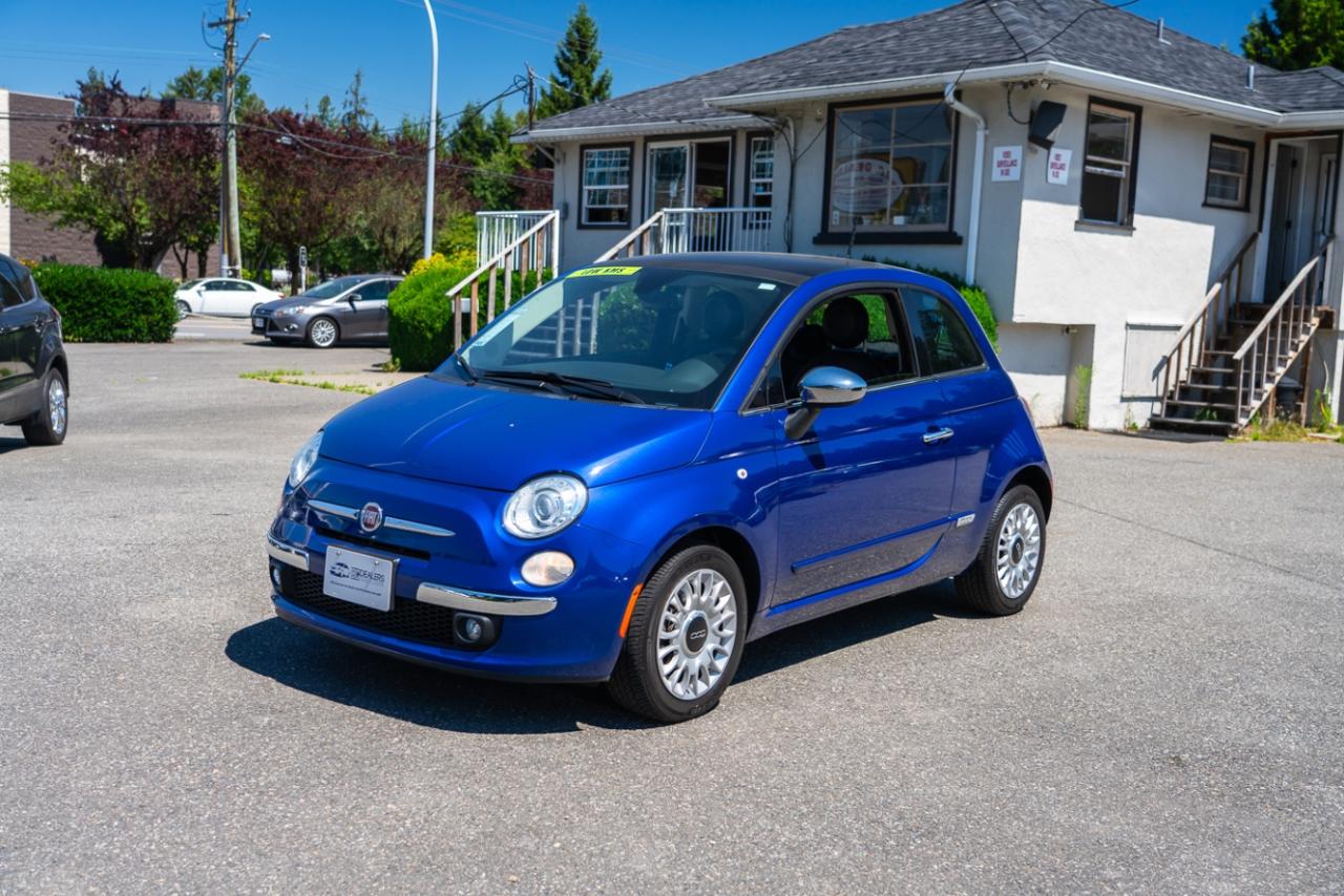 Local BC Fiat 500 Lounge Edition with only 97,000 kms!  <p><br></p><p>Excellent, Affordable Lubrico Warranty Options Available on ALL Vehicles!</p><p><span style=background-color: rgba(var(--bs-white-rgb),var(--bs-bg-opacity)); color: var(--bs-body-color); font-family: open-sans, -apple-system, BlinkMacSystemFont, "Segoe UI", Roboto, Oxygen, Ubuntu, Cantarell, "Fira Sans", "Droid Sans", "Helvetica Neue", sans-serif; font-size: var(--bs-body-font-size); font-weight: var(--bs-body-font-weight); text-align: var(--bs-body-text-align);>All Vehicles are Safety Inspected by a 3rd Party Inspection Service. </span><br><br>We speak English, French, German, Punjabi, Hindi and Urdu Language! </p><p><br>We are proud to have sold over 14,500 vehicles to our customers throughout B.C. </p><p><br>What Makes Us Different? <br>All of our vehicles have been sent to us from new car dealerships. They are all trade-ins and we are a large remarketing centre for the lower mainland new car dealerships. We do not purchase vehicles at auctions or from private sales. <br> <br>Administration Fee of $375<br> <br>Disclaimer: <br>Vehicle options are inputted from a VIN decoder. As we make our best effort to ensure all details are accurate we can not guarantee the information that is decoded from the VIN. Please verify any options before purchasing the vehicle. <br> <br>B.C. Dealers Trade-In Centre <br>14458 104th Ave. <br>Surrey, BC <br>V3R1L9 <br>DL# 26220</p><p> <br> </p><p>6-0-4-5-8-5-1-8-3-1<span id=jodit-selection_marker_1715031292914_8639568369688433 data-jodit-selection_marker=start style=line-height: 0; display: none;></span></p>