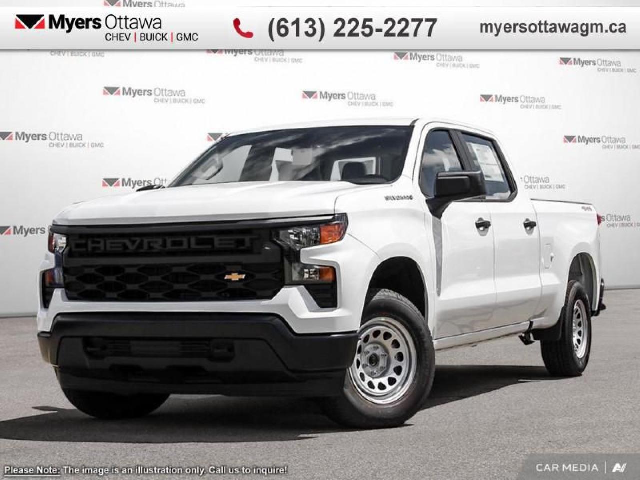 New 2024 Chevrolet Silverado 1500 Work Truck  SILVERADO, CREW,Leather , 2” custom wheels , 5.3 V8 for sale in Ottawa, ON