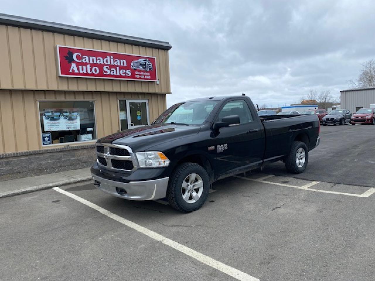 <p>This 2019 RAM 1500 Classic SLT 4X4 is a head-turner. Its sleek black exterior and powerful 5.7L 8-cylinder engine are sure to make a statement on the road. This pickup truck boasts an 8-foot bed, perfect for hauling your gear or tackling any task. Inside, enjoy the comfort of cloth seats and a wealth of features to keep you connected and entertained. With only 75,704km on the odometer, this RAM 1500 Classic is ready for many more adventures.</p><p>Step inside and experience the comfortable cabin of this RAM 1500 Classic. Enjoy the convenience of power windows, locks, and mirrors, all controlled at your fingertips. The AM/FM radio, CD player, and MP3 player will keep you entertained on your journeys, while the Bluetooth connectivity allows you to stay connected to your phone. And with the backup camera and rearview camera, you can navigate tight spaces with confidence.</p><p>For a truly unforgettable driving experience, consider this RAM 1500 Classic SLT 4X4. This truck is equipped with an array of features designed to make your drive both comfortable and safe. Some of the most notable features include:</p><ol><li><strong>4-Wheel Drive:</strong> Take on any terrain with ease thanks to the robust 4-wheel drive system.</li><li><strong>Tow Haul Mode:</strong> Designed to make towing a breeze, this mode adjusts the transmission and engine settings to optimize towing performance.</li><li><strong>Stability Control:</strong> Maintain control on slippery surfaces and in challenging conditions with the advanced stability control system.</li><li><strong>Heated Mirrors:</strong> Enjoy clear visibility even on chilly mornings with the convenience of heated side mirrors.</li><li><strong>Keyless Entry:</strong> Step into your RAM 1500 Classic without fumbling for your keys with the keyless entry feature.</li></ol><p>At Canadian Auto Sales NL, we pride ourselves on offering quality pre-owned vehicles at competitive prices. Come see this 2019 RAM 1500 Classic for yourself today and experience the power and versatility it has to offer.</p>