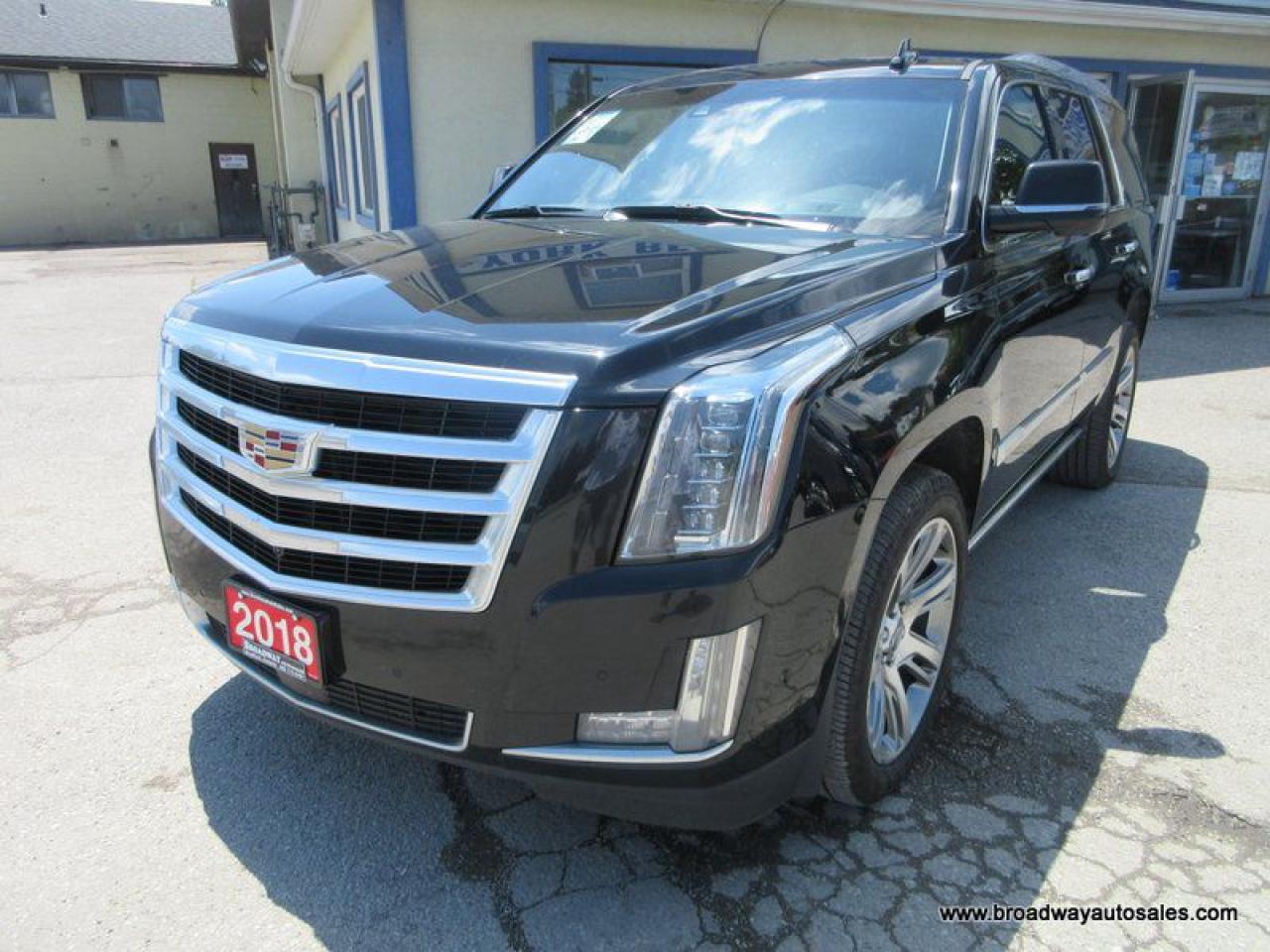 2018 Cadillac Escalade LOADED PREMIUM-MODEL 7 PASSENGER 6.2L - V8.. 4X4.. CAPTAINS.. 3RD ROW.. NAVIGATION.. DVD PLAYER.. SUNROOF.. LEATHER.. HEATED SEATS & WHEEL..