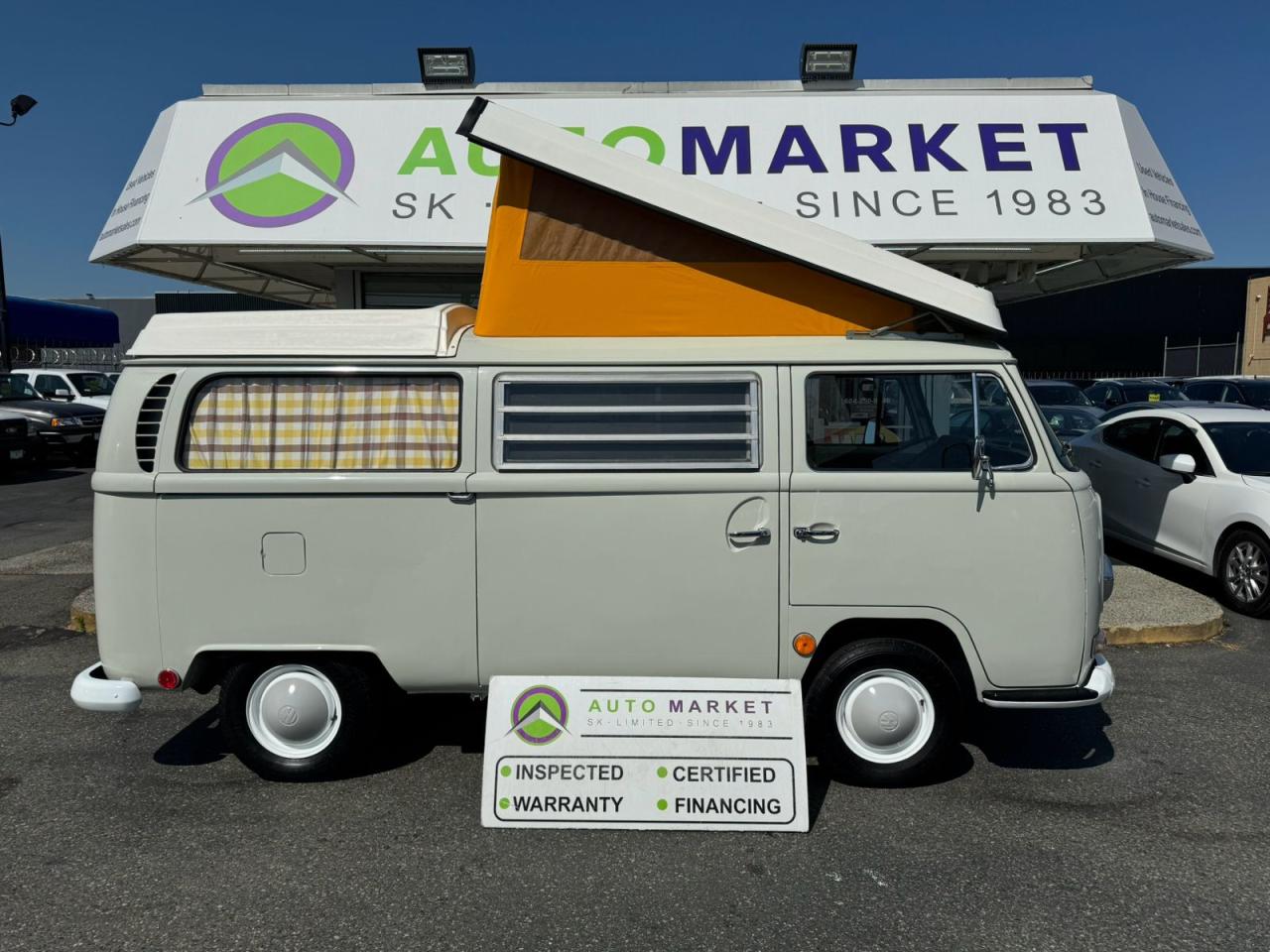 CALL OR TEXT KARL @ 6-0-4-2-5-0-8-6-4-6 <br /><br />BEAUTIFUL RESTORED 68 VW VANAGON. AMAZING CONDITION INSIDE AND OUT. TURN KEY READY TO GO. IT NEEDS NOTHING. FRONT END JUST REBIULT, RUNS AND DRIVES EXCEPTIONALLY WELL. MUST SEE IN PERSON, IT LOOKS EVEN BETTER THAN THE PICS. NO RUST! <br />RECENT UPGRADES INCLUDE NEW GAS TANK, NEW MUFFLER, NEW CV SHAFTS, HEATER BOXES, NEW REAR BRAKES. <br />JUST DID A CARB REBUILD, CAP AND ROTOR, KING PIN, TIE RODS, DRAG LINK.  <br /><br />THIS ONE IS ON OUR LANGLEY LOT.<br /><br />We are a family owned and operated business for 40 years. Since 1983 we have been committed to offering outstanding vehicles backed by exceptional customer service, now and in the future. Whatever your specific needs may be, we will custom tailor your purchase exactly how you want or need it to be. All you have to do is give us a call and we will happily walk you through all the steps with no stress and no pressure.<br /><br />                                            WE ARE THE HOUSE OF YES!<br /><br />ADDITIONAL BENEFITS WHEN BUYING FROM SK AUTOMARKET:<br /><br />-ON SITE FINANCING THROUGH OUR 17 AFFILIATED BANKS AND VEHICLE                                                                                                                      FINANCE COMPANIES.<br />-IN HOUSE LEASE TO OWN PROGRAM.<br />-EVERY VEHICLE HAS UNDERGONE A 120 POINT COMPREHENSIVE INSPECTION.<br />-EVERY PURCHASE INCLUDES A FREE POWERTRAIN WARRANTY.<br />-EVERY VEHICLE INCLUDES A COMPLIMENTARY BCAA MEMBERSHIP FOR YOUR SECURITY.<br />-EVERY VEHICLE INCLUDES A CARFAX AND ICBC DAMAGE REPORT.<br />-EVERY VEHICLE IS GUARANTEED LIEN FREE.<br />-DISCOUNTED RATES ON PARTS AND SERVICE FOR YOUR NEW CAR AND ANY OTHER   FAMILY CARS THAT NEED WORK NOW AND IN THE FUTURE.<br />-40 YEARS IN THE VEHICLE SALES INDUSTRY.<br />-A+++ MEMBER OF THE BETTER BUSINESS BUREAU.<br />-RATED TOP DEALER BY CARGURUS 5 YEARS IN A ROW<br />-MEMBER IN GOOD STANDING WITH THE VEHICLE SALES AUTHORITY OF BRITISH   COLUMBIA.<br />-MEMBER OF THE AUTOMOTIVE RETAILERS ASSOCIATION.<br />-COMMITTED CONTRIBUTOR TO OUR LOCAL COMMUNITY AND THE RESIDENTS OF BC.<br /> $495 Documentation fee and applicable taxes are in addition to advertised prices.<br />LANGLEY LOCATION DEALER# 40038<br />S. SURREY LOCATION DEALER #9987<br />