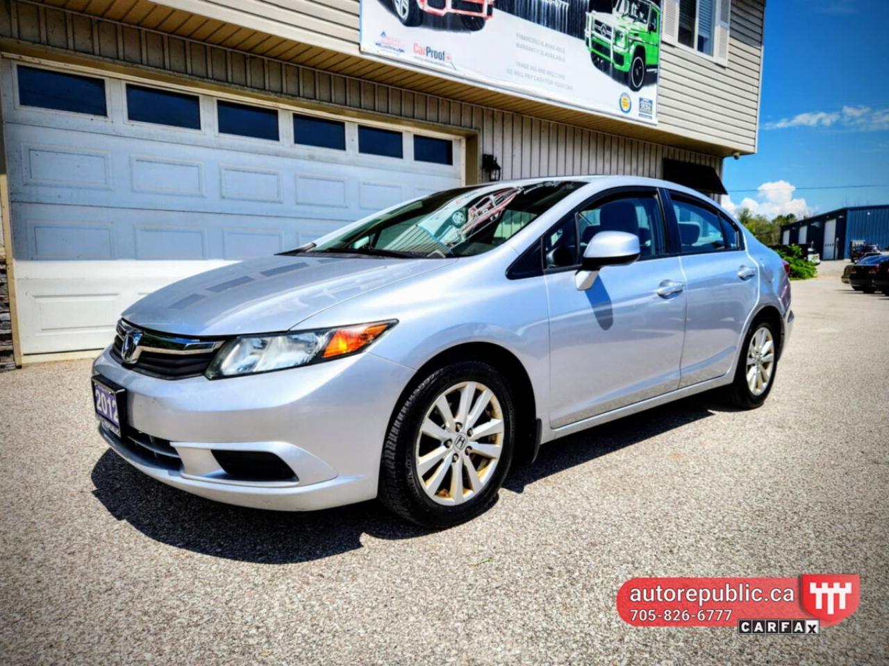 Used 2012 Honda Civic EX Certified Low Kms Well Maintained Extended Warr for sale in Orillia, ON