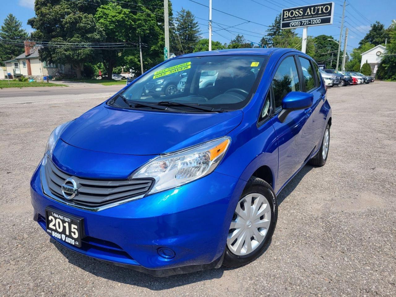 <p><span style=font-family: Segoe UI, sans-serif; font-size: 18px;>***ONE OWNER***LOW MILEAGE***EXCELLENT CONDITION DAYTONA BLUE ON BLACK NISSAN HATCHBACK W/ EXCELLENT MILEAGE, EQUIPPED W/ THE SUPER FUEL EFFICIENT 4 CYLINDER 1.6L DOHC ENGINE, LOADED W/ POWER LOCKS/WINDOWS AND MIRRORS, REAR-VIEW CAMERA, AIR CONDITIONING, CRUISE CONTROL, KEYLESS ENTRY, BLUETOOTH CONNECTION, AM/FM/XM/CD/AUX RADIO, WARRANTY AND MORE! This vehicle comes certified with all-in pricing excluding HST tax and licensing. Also included is a complimentary 36 days complete coverage safety and powertrain warranty, and one year limited powertrain warranty. Please visit our website at www.bossauto.ca today!</span></p>