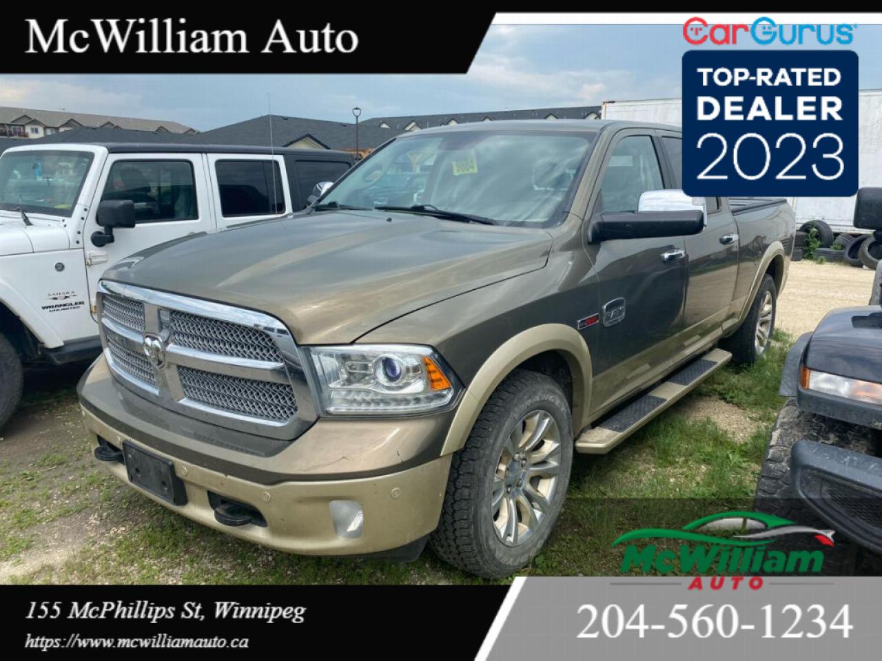 Used 2015 RAM 1500 Laramie Longhorn Crew Cab I SUNROOF I HEATED&COOLED LTHR SEATS|HTD STEERING WHEEL|COMMAND START| for sale in Winnipeg, MB