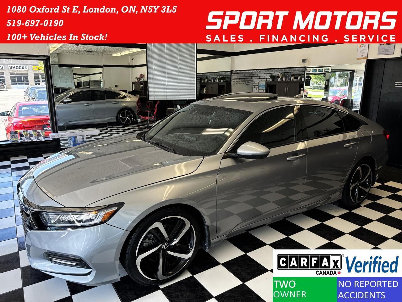 2018 Honda Accord Sport 2.0 Turbo+Roof+Adaptive Cruise+Accident Free