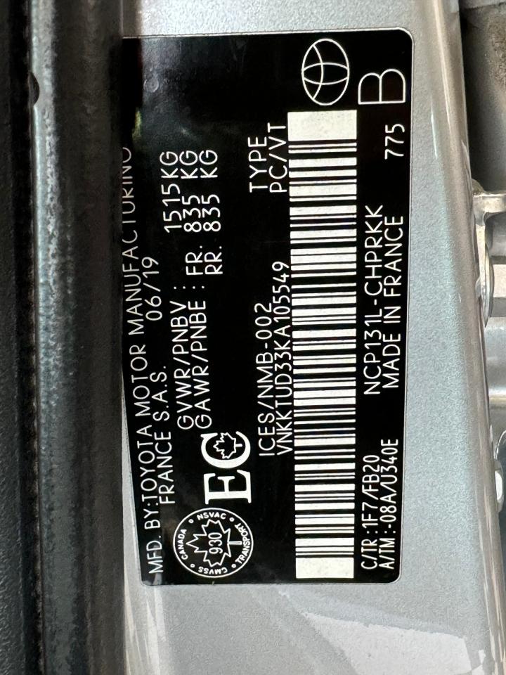 2019 Toyota Yaris LE+Lane Departure+Collision Alert+A/C+CLEAN CARFAX - Photo #40