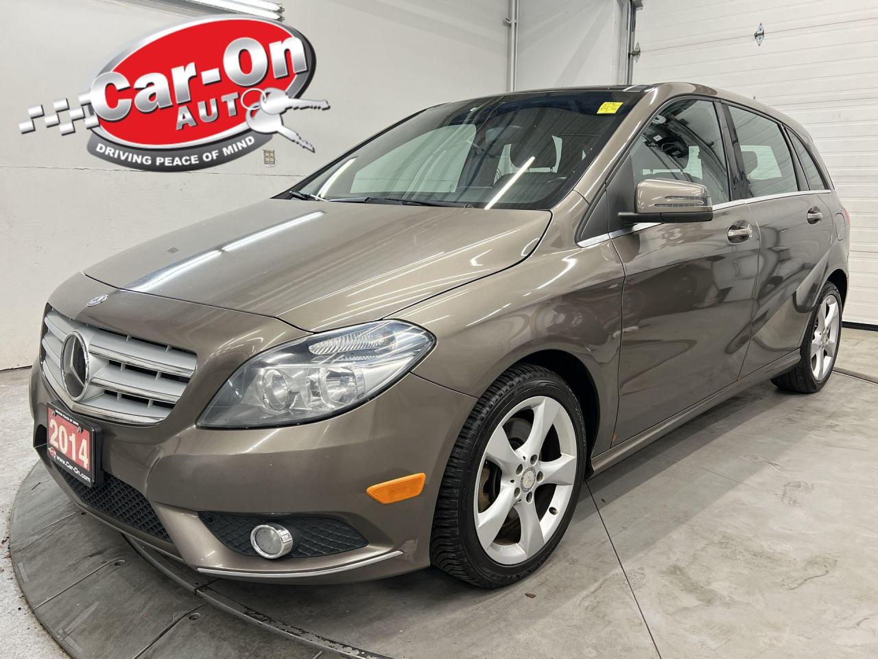 LOW KMS! B250 w/ Premium package incl. panoramic sunroof, heated leather seats, dual-zone climate control, 17-inch alloys, rain-sensing wipers, paddle shifters, automatic headlights, auto-dimming rearview mirror, leather-wrapped steering wheel, Bluetooth and cruise control! **Sunroof not working, priced accordingly**