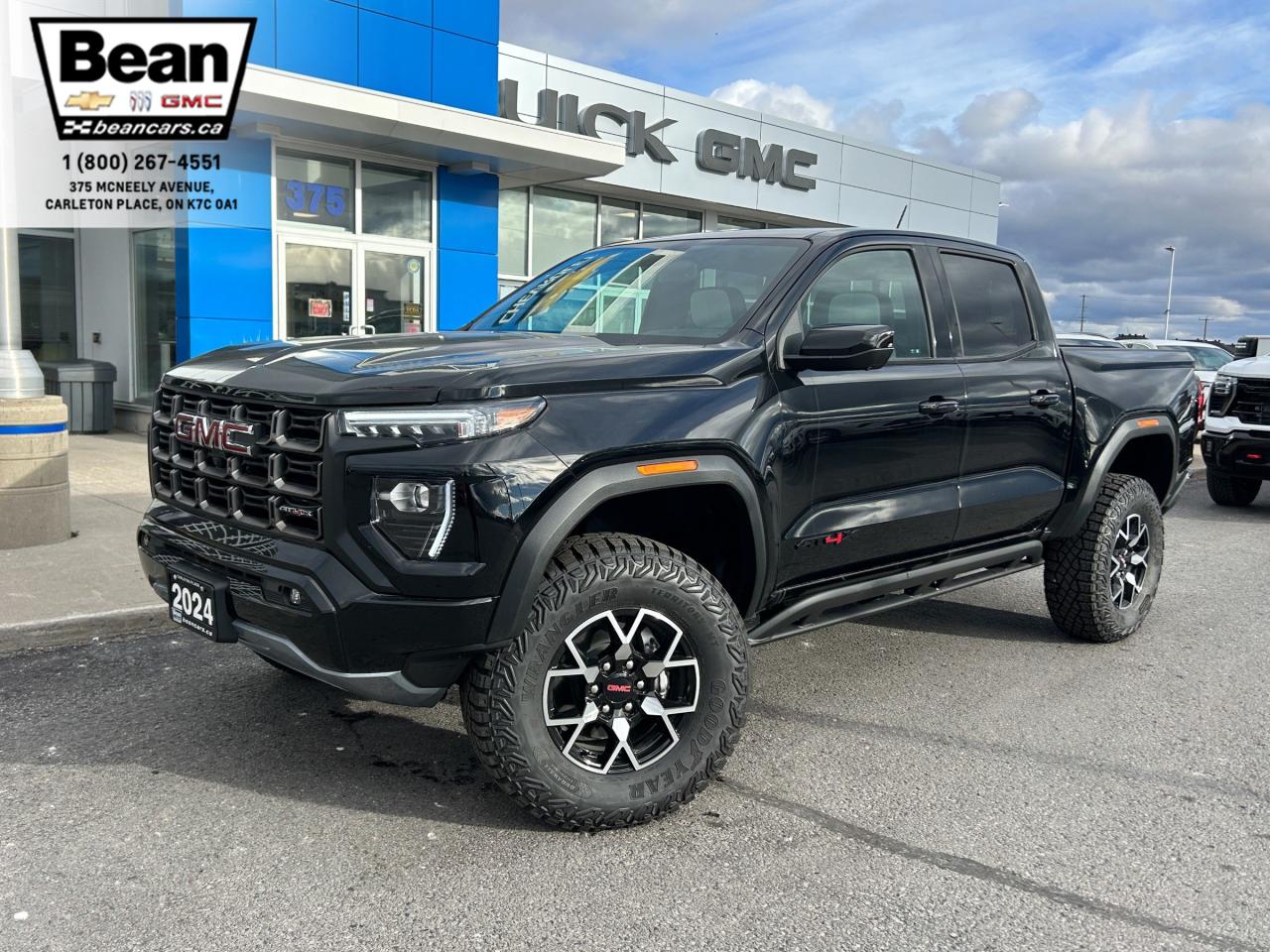 New 2024 GMC Canyon AT4X 2.7L 4 CYL WITH REMOTE START/ENTRY, HEATED SEATS, HEATED STEERING WHEEL, VENTILATED SEATS, HITCH GUIDANCE, HD SURROUND VISION for sale in Carleton Place, ON