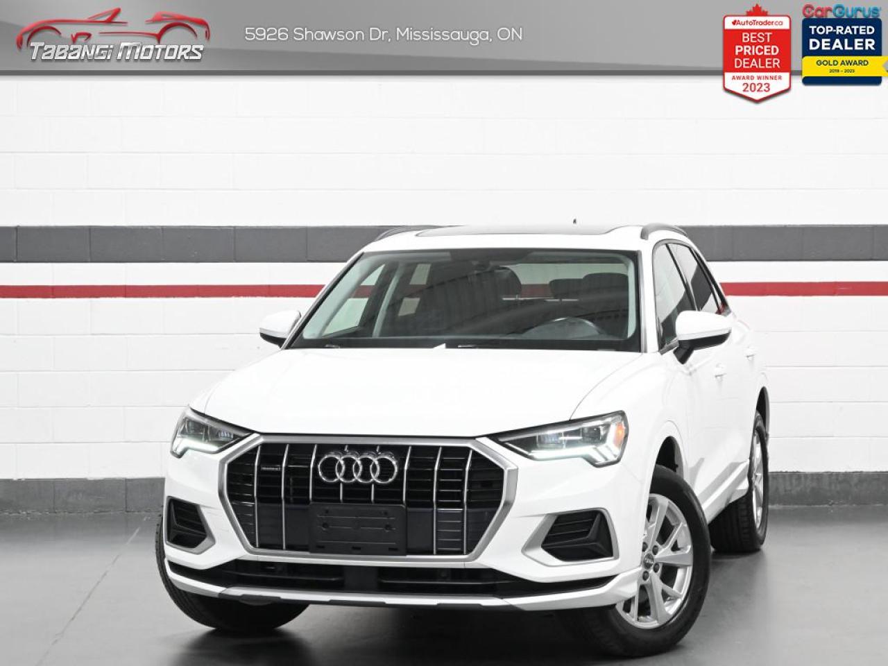 <b>Low Mileage, Apple Carplay, Android Auto, Digital Dash, Panoramic Roof, Heated Seats, Keyless Entry !<br> <br></b><br>  Tabangi Motors is family owned and operated for over 20 years and is a trusted member of the Used Car Dealer Association (UCDA). Our goal is not only to provide you with the best price, but, more importantly, a quality, reliable vehicle, and the best customer service. Visit our new 25,000 sq. ft. building and indoor showroom and take a test drive today! Call us at 905-670-3738 or email us at customercare@tabangimotors.com to book an appointment. <br><hr></hr>CERTIFICATION: Have your new pre-owned vehicle certified at Tabangi Motors! We offer a full safety inspection exceeding industry standards including oil change and professional detailing prior to delivery. Vehicles are not drivable, if not certified. The certification package is available for $595 on qualified units (Certification is not available on vehicles marked As-Is). All trade-ins are welcome. Taxes and licensing are extra.<br><hr></hr><br> <br> <iframe width=100% height=350 src=https://www.youtube.com/embed/ehmTBJNnVY4?si=NSaVTRqeo9-s13Ni title=YouTube video player frameborder=0 allow=accelerometer; autoplay; clipboard-write; encrypted-media; gyroscope; picture-in-picture; web-share referrerpolicy=strict-origin-when-cross-origin allowfullscreen></iframe><br><br><br>  Larger than the competitors, with more comfortable seating and a capacious cargo space, this Audi Q3 is definitely one of the best choices for a new compact crossover SUV. This  2020 Audi Q3 is fresh on our lot in Mississauga. <br> <br>With plenty of style and Audis sporty design language, this aggressive 2020 Q3 is packed full of modern technology and luxurious features. The capability and utility in this compact crossover is second to none, with tons of extra space for all of your passengers. With an improved driving position the Q3s cabin is more luxurious, featuring ambient interior lighting, a fully digital gauge cluster, and contrasting microsuede on the dashboard and doors.This low mileage  SUV has just 45,865 kms. Its  white in colour  . It has a 8 speed automatic transmission and is powered by a  228HP 2.0L 4 Cylinder Engine.  It may have some remaining factory warranty, please check with dealer for details.  This vehicle has been upgraded with the following features: Air, Rear Air, Tilt, Cruise, Power Windows, Power Locks, Power Mirrors. <br> <br>To apply right now for financing use this link : <a href=https://tabangimotors.com/apply-now/ target=_blank>https://tabangimotors.com/apply-now/</a><br><br> <br/><br>SERVICE: Schedule an appointment with Tabangi Service Centre to bring your vehicle in for all its needs. Simply click on the link below and book your appointment. Our licensed technicians and repair facility offer the highest quality services at the most competitive prices. All work is manufacturer warranty approved and comes with 2 year parts and labour warranty. Start saving hundreds of dollars by servicing your vehicle with Tabangi. Call us at 905-670-8100 or follow this link to book an appointment today! https://calendly.com/tabangiservice/appointment. <br><hr></hr>PRICE: We believe everyone deserves to get the best price possible on their new pre-owned vehicle without having to go through uncomfortable negotiations. By constantly monitoring the market and adjusting our prices below the market average you can buy confidently knowing you are getting the best price possible! No haggle pricing. No pressure. Why pay more somewhere else?<br><hr></hr>WARRANTY: This vehicle qualifies for an extended warranty with different terms and coverages available. Dont forget to ask for help choosing the right one for you.<br><hr></hr>FINANCING: No credit? New to the country? Bankruptcy? Consumer proposal? Collections? You dont need good credit to finance a vehicle. Bad credit is usually good enough. Give our finance and credit experts a chance to get you approved and start rebuilding credit today!<br> o~o