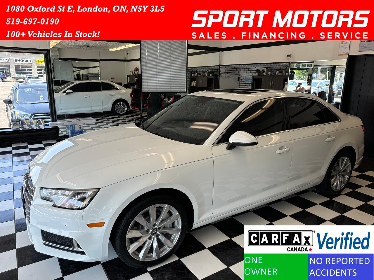 Used 2019 Audi A4 Komfort Quattro AWD+New Tires+Brakes+CLEAN CARFAX for sale in London, ON