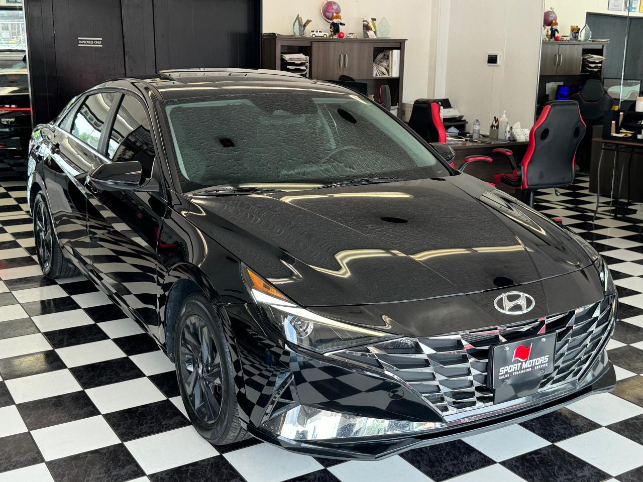 2022 Hyundai Elantra Hybrid ULTIMATE+Roof+Heated Leather+CLEAN CARFAX - Photo #9