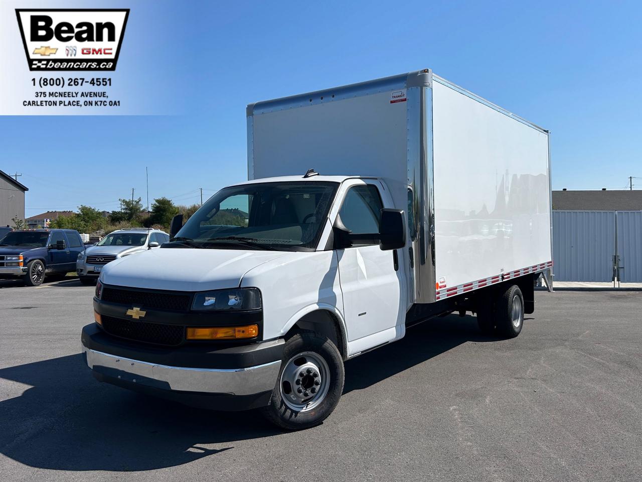 New 2024 Chevrolet Express Cutaway Work Van 16' CUBE BOX WITH 6.6L V8, AIR CONDITIONING, CRUISE CONTROL, BACK UP ALARM, MP3 PLAYER for sale in Carleton Place, ON