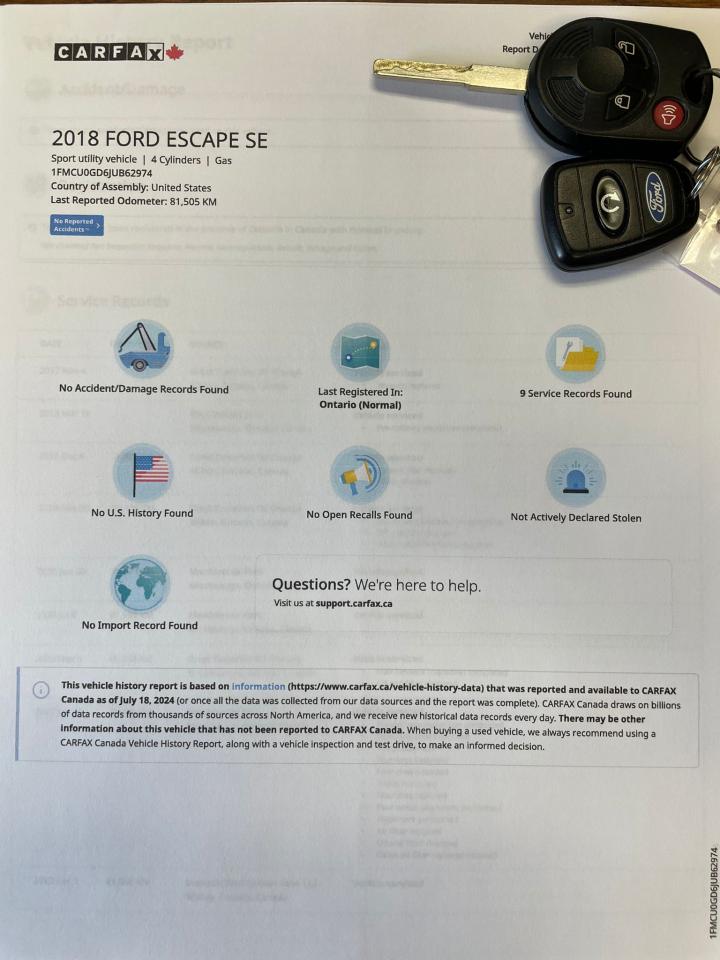 2018 Ford Escape SE N0 ACCIDENT CAMERA NEW TIRES REMOTE START - Photo #21