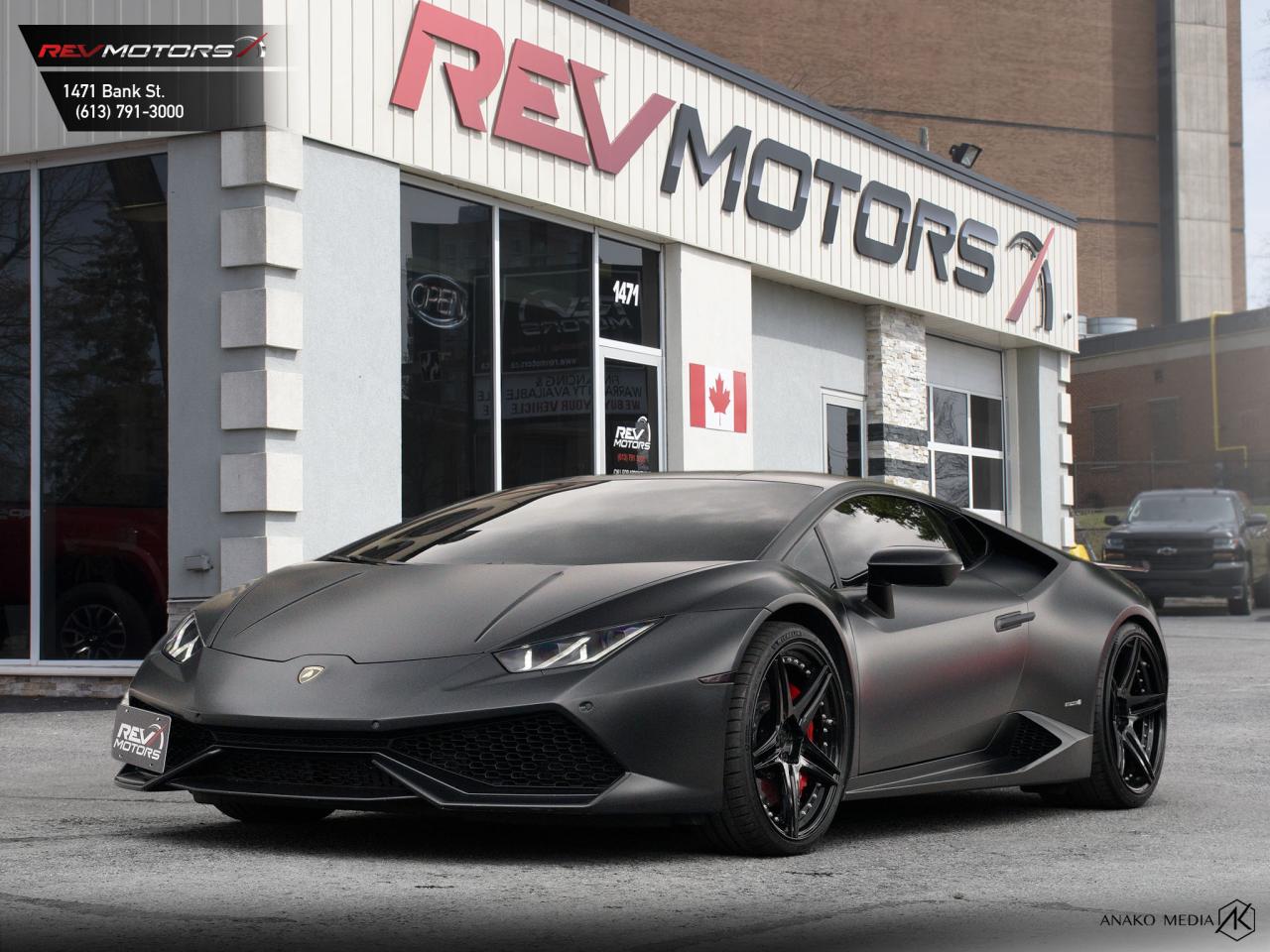 Used 2015 Lamborghini Huracan LP610-4 | MATTE BLACK | RED INTERIOR for sale in Ottawa, ON