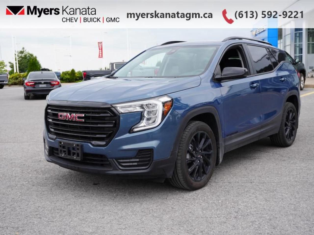 <b>Heated Seats,  Apple CarPlay,  Android Auto,  Remote Start,  Lane Keep Assist!</b><br> <br>  On sale now! This vehicle was originally listed at $36888.  Weve marked it down to $35888. You save $1000.    This  2024 GMC Terrain is for sale today in Kanata. <br> <br>From endless details that drastically improve this SUVs usability, to striking style and amazing capability, this 2024 Terrain is exactly what you expect from a GMC SUV. The interior has a clean design, with upscale materials like soft-touch surfaces and premium trim. You cant go wrong with this SUV for all your family hauling needs.This  SUV has 10,402 kms. Its  blue in colour  . It has an automatic transmission and is powered by a  175HP 1.5L 4 Cylinder Engine. <br> <br> Our Terrains trim level is SLE. This amazing crossover comes with some impressive features such as a colour touchscreen infotainment system featuring wireless Apple CarPlay, Android Auto and SiriusXM plus its also 4G LTE hotspot capable. This Terrain SLE also includes lane keep assist with lane departure warning, forward collision alert, Teen Driver technology, a remote engine starter, a rear vision camera, LED signature lighting, StabiliTrak with hill descent control, a leather-wrapped steering wheel with audio and cruise controls, a power driver seat and a 60/40 split-folding rear seat to make hauling large items a breeze. This vehicle has been upgraded with the following features: Heated Seats,  Apple Carplay,  Android Auto,  Remote Start,  Lane Keep Assist,  Forward Collision Alert,  Led Lights. <br> <br>To apply right now for financing use this link : <a href=https://www.myerskanatagm.ca/finance/ target=_blank>https://www.myerskanatagm.ca/finance/</a><br><br> <br/><br>Price is plus HST and licence only.<br> Book a test drive today at myerskanatagm.ca<br>*LIFETIME ENGINE TRANSMISSION WARRANTY NOT AVAILABLE ON VEHICLES WITH KMS EXCEEDING 140,000KM, VEHICLES 8 YEARS & OLDER, OR HIGHLINE BRAND VEHICLE(eg. BMW, INFINITI. CADILLAC, LEXUS...)<br> Come by and check out our fleet of 20+ used cars and trucks and 190+ new cars and trucks for sale in Kanata.  o~o