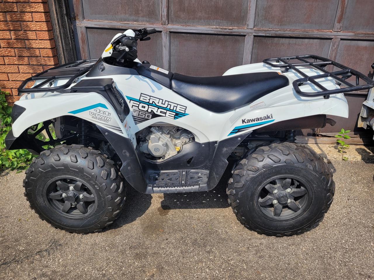 <p>Bright White</p><p>One-Owner, Financing Available & Trades-ins Welcome!</p><p>Our ATVs have been moved into storage for the winter. Please call in advance to book an appointment to view.</p><p>Get ready to conquer any terrain with this powerful and versatile 2023 Kawasaki Brute Force 750 EPS, now available at Rockwood Motor Products! This stunning white ATV boasts a powerful 749cc V2 engine, ready to deliver thrilling performance for all your off-road adventures. With only 636 miles on the odometer, this Brute Force 750 is practically brand new and ready for its next owner.</p><p>This ATV features an array of convenient and powerful features designed to enhance your riding experience. Enjoy effortless control with the Electronic Power Steering, allowing you to navigate challenging terrain with ease. Its robust construction includes a durable trailer hitch, making it perfect for hauling gear or pulling trailers. This Brute Force is equipped with stylish alloy wheels that add a touch of sophistication while providing superior durability.</p><p><strong>Here are five key features that will make you fall in love with this Brute Force 750:</strong></p><ol><li><strong>Powerful 749cc V2 Engine:</strong> Experience exhilarating performance and conquer any terrain with ease.</li><li><strong>Electronic Power Steering (EPS):</strong> Effortless steering for enhanced control and comfort, even on the most challenging trails.</li><li><strong>Durable Alloy Wheels:</strong> Stylish and strong, ensuring a smooth ride and long-lasting performance.</li><li><strong>Convenient Trailer Hitch:</strong> Easily haul gear or pull a trailer for all your outdoor adventures.</li><li><strong>Low Mileage:</strong> This practically new ATV is ready for its next owner to experience its incredible performance and versatility.</li></ol><p>Contact Rockwood Motor Products today to learn more about this incredible 2023 Kawasaki Brute Force 750 EPS and start planning your next off-road adventure!</p><p><em>Powered by AutoIntelligence&trade; AI</em></p>