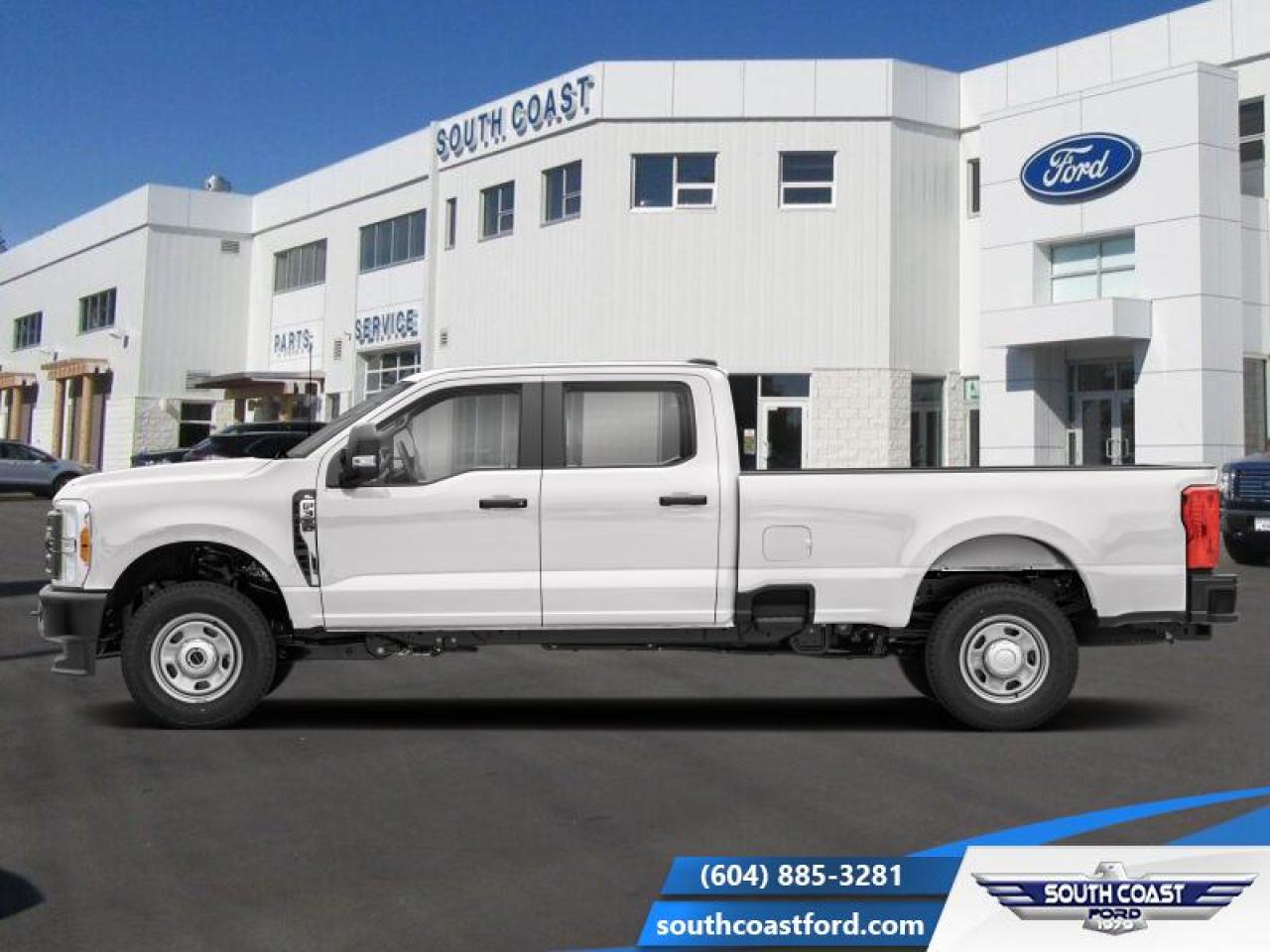 <b>Tremor Off-Road Package, XLT Premium Package, Premium Audio, 360 Camera, Heated Seats!</b><br> <br>   This Ford F-350 boasts a quiet cabin, a compliant ride, and incredible capability. <br> <br>The most capable truck for work or play, this heavy-duty Ford F-350 never stops moving forward and gives you the power you need, the features you want, and the style you crave! With high-strength, military-grade aluminum construction, this F-350 Super Duty cuts the weight without sacrificing toughness. The interior design is first class, with simple to read text, easy to push buttons and plenty of outward visibility. This truck is strong, extremely comfortable and ready for anything. <br> <br> This oxford white sought after diesel Crew Cab 4X4 pickup   has a 10 speed automatic transmission and is powered by a  500HP 6.7L 8 Cylinder Engine.<br> <br> Our F-350 Super Dutys trim level is 4X4 CREW CAB PICKUP/. Experience rugged capability and luxury in this F-350 Lariat trim, which features leather-trimmed heated and ventilated front seats with power adjustment, memory function and lumbar support, a heated leather-wrapped steering wheel, voice-activated dual-zone automatic climate control, power-adjustable pedals, a sonorous 8-speaker Bang & Olufsen audio system, and two 120-volt AC power outlets. This truck is also ready to get busy, with equipment such as class V towing equipment with a hitch, trailer wiring harness, a brake controller and trailer sway control, beefy suspension with heavy duty shock absorbers, power extendable trailer style mirrors, and LED headlights with front fog lamps and automatic high beams. Connectivity is handled by a 12-inch infotainment screen powered by SYNC 4, bundled with Apple CarPlay, Android Auto, inbuilt navigation, and SiriusXM satellite radio. Safety features also include a surround camera system, pre-collision assist with automatic emergency braking and cross-traffic alert, blind spot detection, rear parking sensors, forward collision mitigation, and a cargo bed camera. This vehicle has been upgraded with the following features: Tremor Off-road Package, Xlt Premium Package, Premium Audio, 360 Camera, Heated Seats, Blind Spot Information System, Reverse Sensing System. <br><br> View the original window sticker for this vehicle with this url <b><a href=http://www.windowsticker.forddirect.com/windowsticker.pdf?vin=1FT8W3BN2REF82274 target=_blank>http://www.windowsticker.forddirect.com/windowsticker.pdf?vin=1FT8W3BN2REF82274</a></b>.<br> <br>To apply right now for financing use this link : <a href=https://www.southcoastford.com/financing/ target=_blank>https://www.southcoastford.com/financing/</a><br><br> <br/> Total  cash rebate of $5000 is reflected in the price. Credit Includes $5,000 Non-Stackable Cash.  Incentives expire 2024-12-02.  See dealer for details. <br> <br>Call South Coast Ford Sales or come visit us in person. Were convenient to Sechelt, BC and located at 5606 Wharf Avenue. and look forward to helping you with your automotive needs. <br><br> Come by and check out our fleet of 20+ used cars and trucks and 80+ new cars and trucks for sale in Sechelt.  o~o