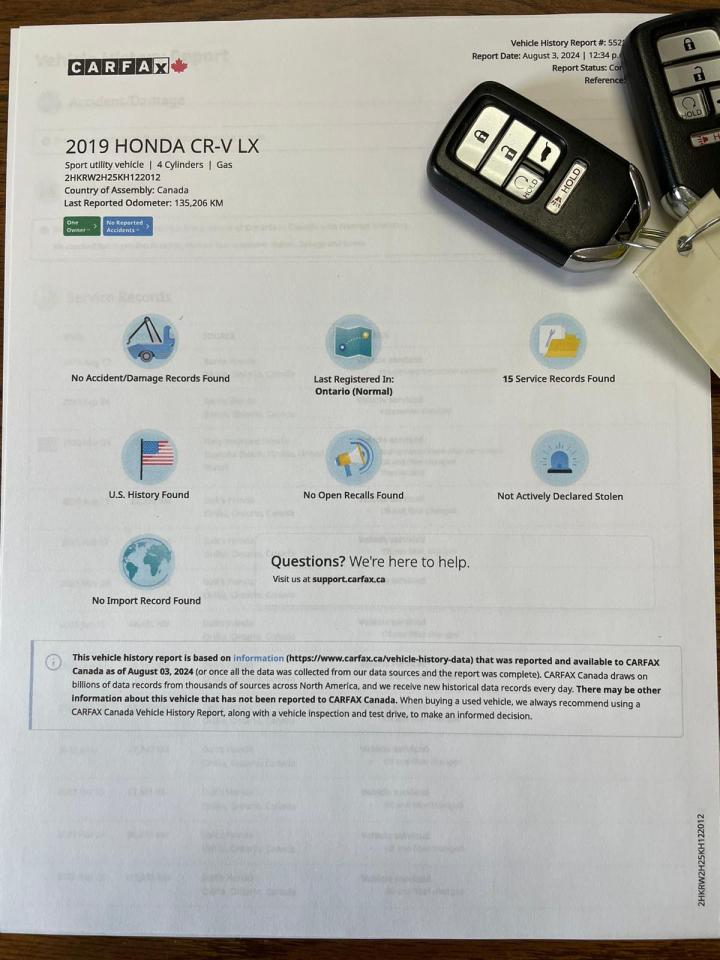 2019 Honda CR-V AWD NO ACCIENT 1 OWNER B-TOOTH CAMERA ALLOY - Photo #9