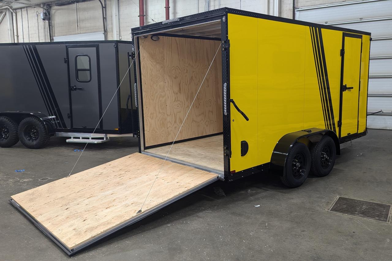 2024 Canadian Trailer Company 7x14 V Nose Cargo Trailer Aluminum Tandem Axle Photo13