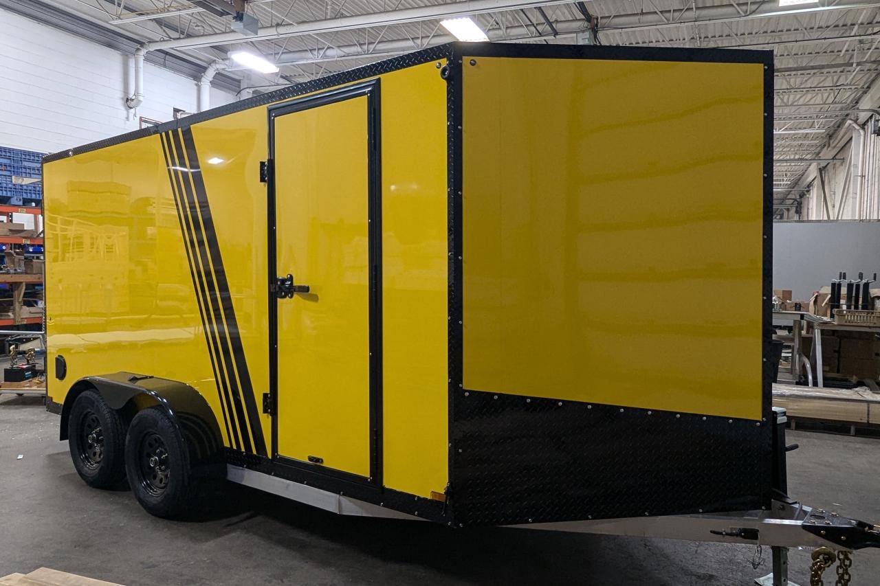 New 2024 Canadian Trailer Company 7x14 V Nose Cargo Trailer Aluminum Tandem Axle for sale in Guelph, ON