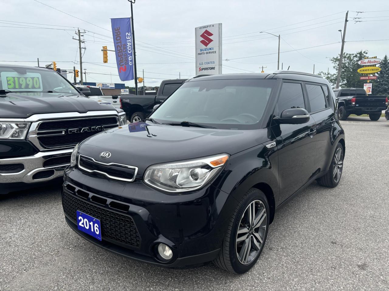 The 2016 Kia Soul SX is a top-of-the-line vehicle perfect for those seeking both style and functionality. Equipped with a navigation system, youll never have to worry about getting lost on your adventures. The built-in camera allows for easy maneuvering and parking, giving you peace of mind on busy streets. The luxurious leather seats provide ultimate comfort, while the panoramic moonroof brings in an abundance of natural light and a breathtaking view. With its sleek design and impressive features, the Kia Soul SX is sure to turn heads wherever you go. Dont miss out on the opportunity to own this exceptional vehicle. Upgrade your driving experience with the 2016 Kia Soul SX and start your journey towards a more luxurious and convenient lifestyle.

G. D. Coates - The Original Used Car Superstore!
 
  Our Financing: We have financing for everyone regardless of your history. We have been helping people rebuild their credit since 1973 and can get you approvals other dealers cant. Our credit specialists will work closely with you to get you the approval and vehicle that is right for you. Come see for yourself why were known as The Home of The Credit Rebuilders!
 
  Our Warranty: G. D. Coates Used Car Superstore offers fully insured warranty plans catered to each customers individual needs. Terms are available from 3 months to 7 years and because our customers come from all over, the coverage is valid anywhere in North America.
 
  Parts & Service: We have a large eleven bay service department that services most makes and models. Our service department also includes a cleanup department for complete detailing and free shuttle service. We service what we sell! We sell and install all makes of new and used tires. Summer, winter, performance, all-season, all-terrain and more! Dress up your new car, truck, minivan or SUV before you take delivery! We carry accessories for all makes and models from hundreds of suppliers. Trailer hitches, tonneau covers, step bars, bug guards, vent visors, chrome trim, LED light kits, performance chips, leveling kits, and more! We also carry aftermarket aluminum rims for most makes and models.
 
  Our Story: Family owned and operated since 1973, we have earned a reputation for the best selection, the best reconditioned vehicles, the best financing options and the best customer service! We are a full service dealership with a massive inventory of used cars, trucks, minivans and SUVs. Chrysler, Dodge, Jeep, Ford, Lincoln, Chevrolet, GMC, Buick, Pontiac, Saturn, Cadillac, Honda, Toyota, Kia, Hyundai, Subaru, Suzuki, Volkswagen - Weve Got Em! Come see for yourself why G. D. Coates Used Car Superstore was voted Barries Best Used Car Dealership!