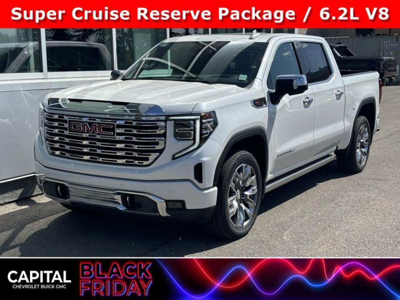 This GMC Sierra 1500 boasts a Gas V8 6.2L/376 engine powering this Automatic transmission. ENGINE, 6.2L ECOTEC3 V8 (420 hp [313 kW] @ 5600 rpm, 460 lb-ft of torque [624 Nm] @ 4100 rpm); featuring Dynamic Fuel Management, Wireless, Apple CarPlay / Wireless Android Auto, Wireless charging.*This GMC Sierra 1500 Comes Equipped with These Options *Wipers, front rain-sensing, Windows, power rear, express down, Windows, power front, drivers express up/down, Window, power, rear sliding with rear defogger, Window, power front, passenger express up/down, Wi-Fi Hotspot capable (Terms and limitations apply. See onstar.ca or dealer for details.), Wheels, 20 x 9 (50.8 cm x 22.9 cm) multi-dimensional polished aluminum, Wheelhouse liners, rear (Deleted with (PCP) Denali CarbonPro Edition.), Wheel, 17 x 8 (43.2 cm x 20.3 cm) full-size, steel spare, USB Ports, 2, Charge/Data ports located inside centre console.* Stop By Today *Stop by Capital Chevrolet Buick GMC Inc. located at 13103 Lake Fraser Drive SE, Calgary, AB T2J 3H5 for a quick visit and a great vehicle!