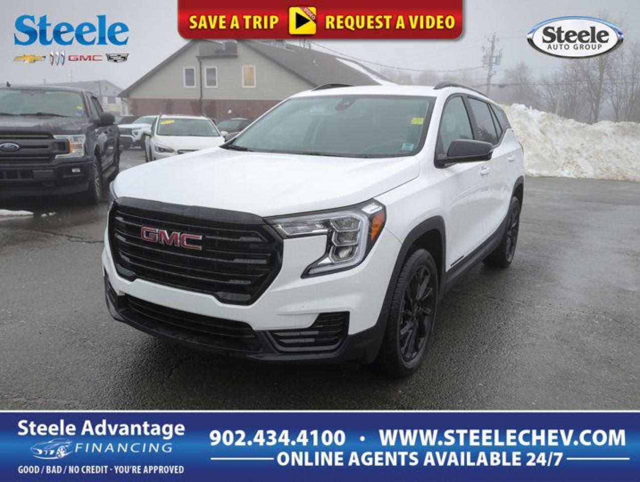 The right choice for any adventure, our 2024 GMC Terrain SLE AWD is crafted with capability and style in Summit White! Motivated by a TurboCharged 1.5 Litre 4 Cylinder serving up 175hp tethered to a 9 Speed Automatic transmission for adventure-friendly performance. Also a smart choice for traveling through town, this All Wheel Drive SUV achieves approximately 8.4L/100km on the highway with distinctive good looks. Our Terrain makes a bold impression with its sophisticated LED lighting, heated power mirrors, and 17-inch alloy wheels. Prepare to be impressed with our SLE cabin that offers premium-cloth seats, a multifunction steering wheel, single-zone automatic climate control, cruise control, keyless access, 12V power outlets, and terrific tools for staying in touch as you travel. Highlights include a 7-inch touchscreen, wireless Android Auto®/Apple CarPlay®, Bluetooth®, WiFi compatibility, and a six-speaker audio system. Ample cargo space complements those fantastic features! GMC helps you stay out of harms way with high-tech help from automatic braking, forward collision alert, pedestrian detection, lane-keeping assistance, a rearview camera, a rear-seat reminder, hill-descent control, and more. Get ready to do more daily with our dynamic Terrain SLE! Save this Page and Call for Availability. We Know You Will Enjoy Your Test Drive Towards Ownership! Metros Premier Credit Specialist Team Good/Bad/New Credit? Divorce? Self-Employed?