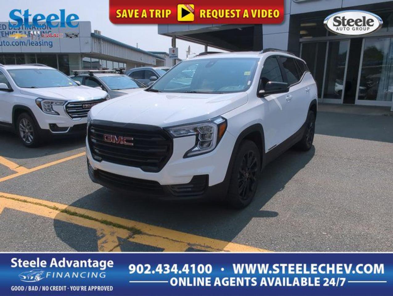 Our 2024 GMC Terrain SLE AWD is crafted with capability and style in Summit White! Motivated by a TurboCharged 1.5 Litre 4 Cylinder serving up 175hp tethered to a 9 Speed Automatic transmission for adventure-friendly performance. Also a smart choice for traveling through town, this All Wheel Drive SUV achieves approximately 8.4L/100km on the highway with distinctive good looks. Our Terrain makes a bold impression with its sophisticated LED lighting, heated power mirrors, and 17-inch alloy wheels. You can enjoy more upscale details in our SLE cabin, along with premium-cloth seats, a multifunction steering wheel, single-zone automatic climate control, cruise control, keyless access, 12V power outlets, and terrific tools for staying in touch as you travel. Highlights include a 7-inch touchscreen, wireless Android Auto®/Apple CarPlay®, Bluetooth®, WiFi compatibility, and a six-speaker audio system. Ample cargo space complements those fantastic features! GMC helps you stay out of harms way with high-tech help from automatic braking, forward collision alert, pedestrian detection, lane-keeping assistance, a rearview camera, a rear-seat reminder, hill-descent control, and more. Get ready to do more daily with our dynamic Terrain SLE! Save this Page and Call for Availability. We Know You Will Enjoy Your Test Drive Towards Ownership! Metros Premier Credit Specialist Team Good/Bad/New Credit? Divorce? Self-Employed?