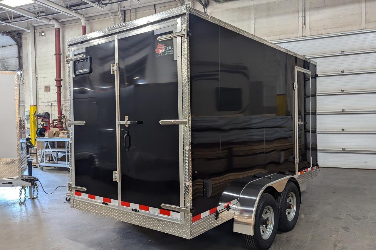 2024 Canadian Trailer Company 7x14 V Nose Cargo Trailer Aluminum Tandem Axle Photo2