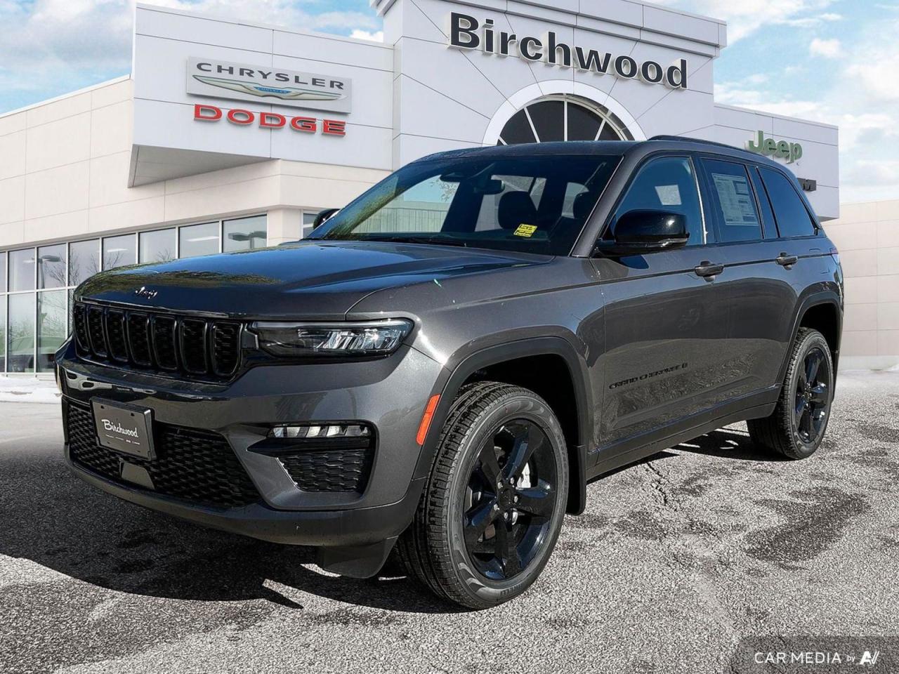 New 2024 Jeep Grand Cherokee Limited CommandView dual–pane panoramic sunroof for sale in Winnipeg, MB