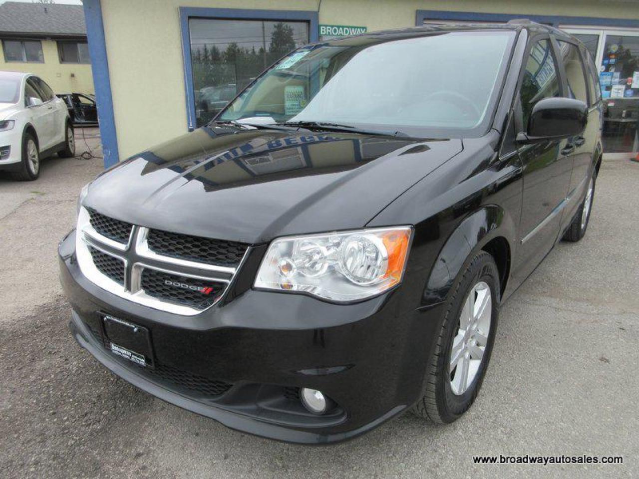 Used 2016 Dodge Grand Caravan LOADED CREW-MODEL 7 PASSENGER 3.6L - V6.. CAPTAINS.. FULL STOW-N-GO.. NAVIGATION.. POWER DOORS & TAILGATE.. LEATHER.. HEATED SEATS & WHEEL.. for sale in Bradford, ON