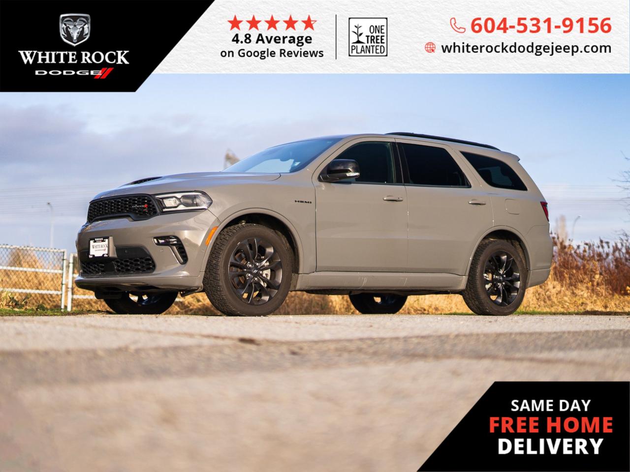 Power and Prestige on Wheels! HEATED FRONT SEATS, SPORT SUSPENSION, POWER LIFTGATE, LEATHER UPHOLSTERY. Take command of the road with this formidable 2023 Dodge Durango R/T, a true powerhouse with its 5.7L 8Cyl engine and All Wheel Drive capability.<p><p>Coated in a sleek Grey exterior and matched with a sophisticated interior, this Durango R/T is not just about performance but also about style and comfort. As you slide into the drivers seat, youre greeted by LEATHER UPHOLSTERY that exudes luxury, while the HEATED FRONT SEATS and HEATED STEERING WHEEL ensure your comfort in any weather. The POWER LIFTGATE adds a touch of convenience to your daily routine, making loading and unloading a breeze.<p><p>Equipped with SPORT SUSPENSION, this vehicle promises a driving experience thats both exhilarating and secure. The TRAILER SWAY CONTROL feature ensures stability even when towing, while the 4 WHEEL DISC BRAKES and TRACTION CONTROL offer peace of mind with superior stopping power and control.<p><p>Entertainment and connectivity are at your fingertips with the RADIO DATA SYSTEM, while the POWER PASSENGER SEAT allows your co-pilot to ride in comfort. The REAR AIR CONDITIONING ensures that all passengers enjoy a pleasant environment, and the SPOILER adds that extra touch of sportiness to its profile.<p><p>With 73,657 kilometers on the odometer, this well-maintained used vehicle promises many more miles of dynamic driving. Discover the perfect blend of muscle and luxury in this Dodge Durango R/T. Stock Number: 27250