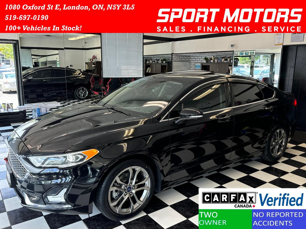 Used 2020 Ford Fusion Hybrid TITANIUM Hybrid+GPS+Adaptive Cruise+CLEAN CARFAX for sale in London, ON