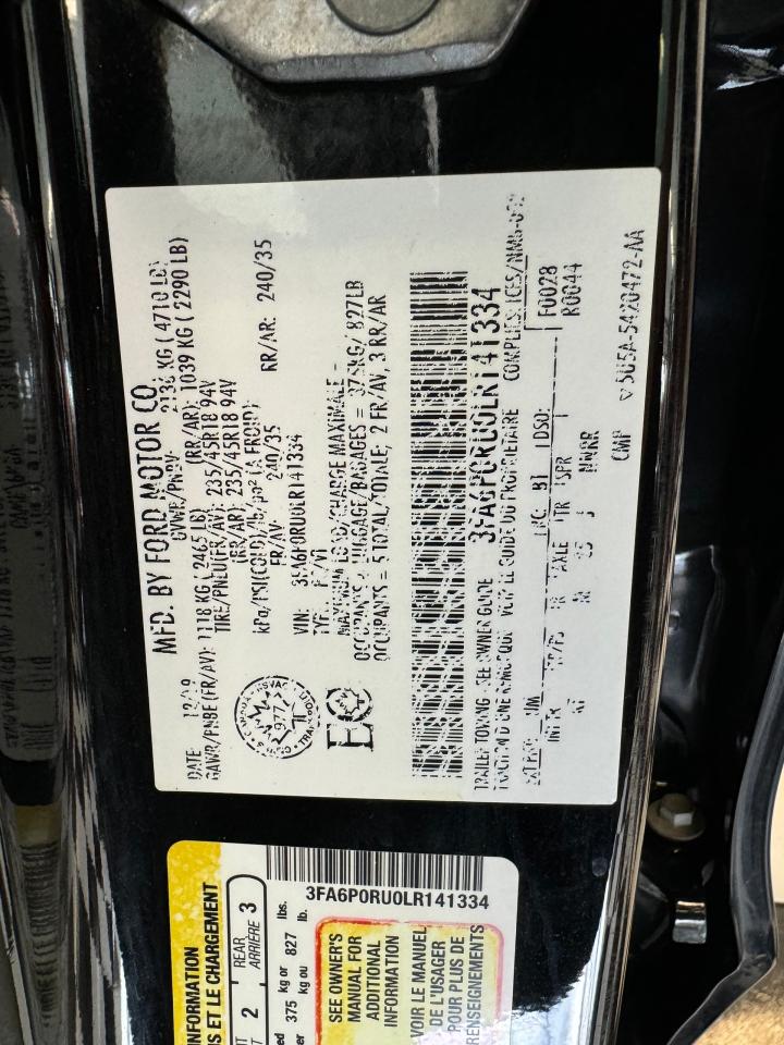 2020 Ford Fusion Hybrid TITANIUM Hybrid+GPS+Adaptive Cruise+CLEAN CARFAX - Photo #42