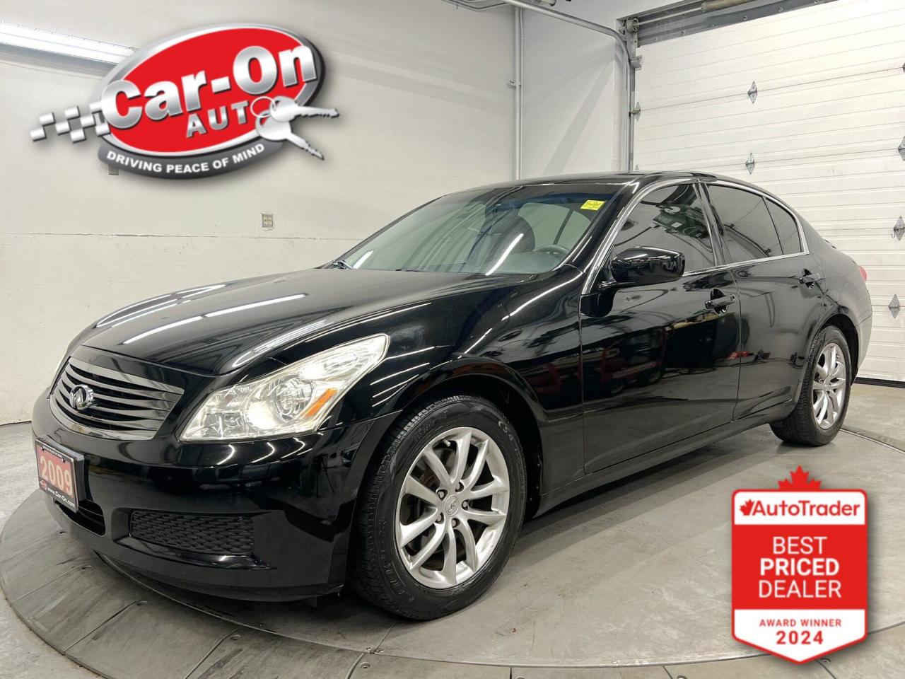 3.7L V6 W/ 328HP!!! Loaded all-wheel drive G37x w/ sunroof, heated leather seats, premium Bose audio, power seats & steering column w/ driver memory, dual-zone climate control, Bluetooth, keyless entry w/ push start, automatic headlights, auto-dimming rearview mirror, garage door opener, leather-wrapped steering wheel, cruise control and Sirius XM!