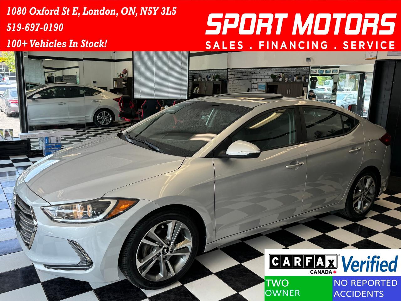 2018 Hyundai Elantra GLS+Adaptive Cruise+Roof+LKA+BSM+CLEAN CARFAX - Photo #1